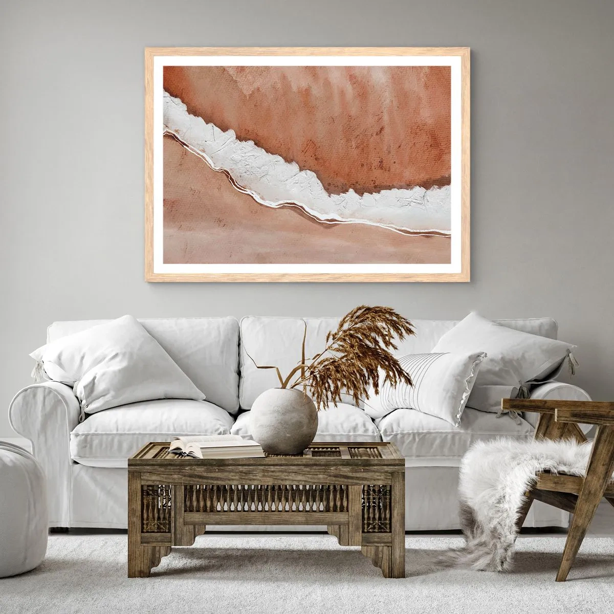 Poster in einem Rahmen aus heller Eiche - In Farben der Erde - 70x50 cm