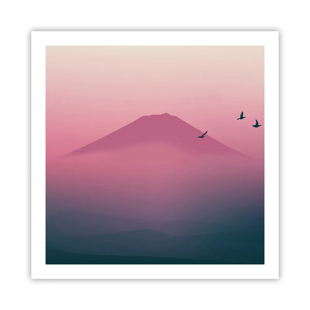 Poster - Wanderer über den Wolken - 60x60 cm