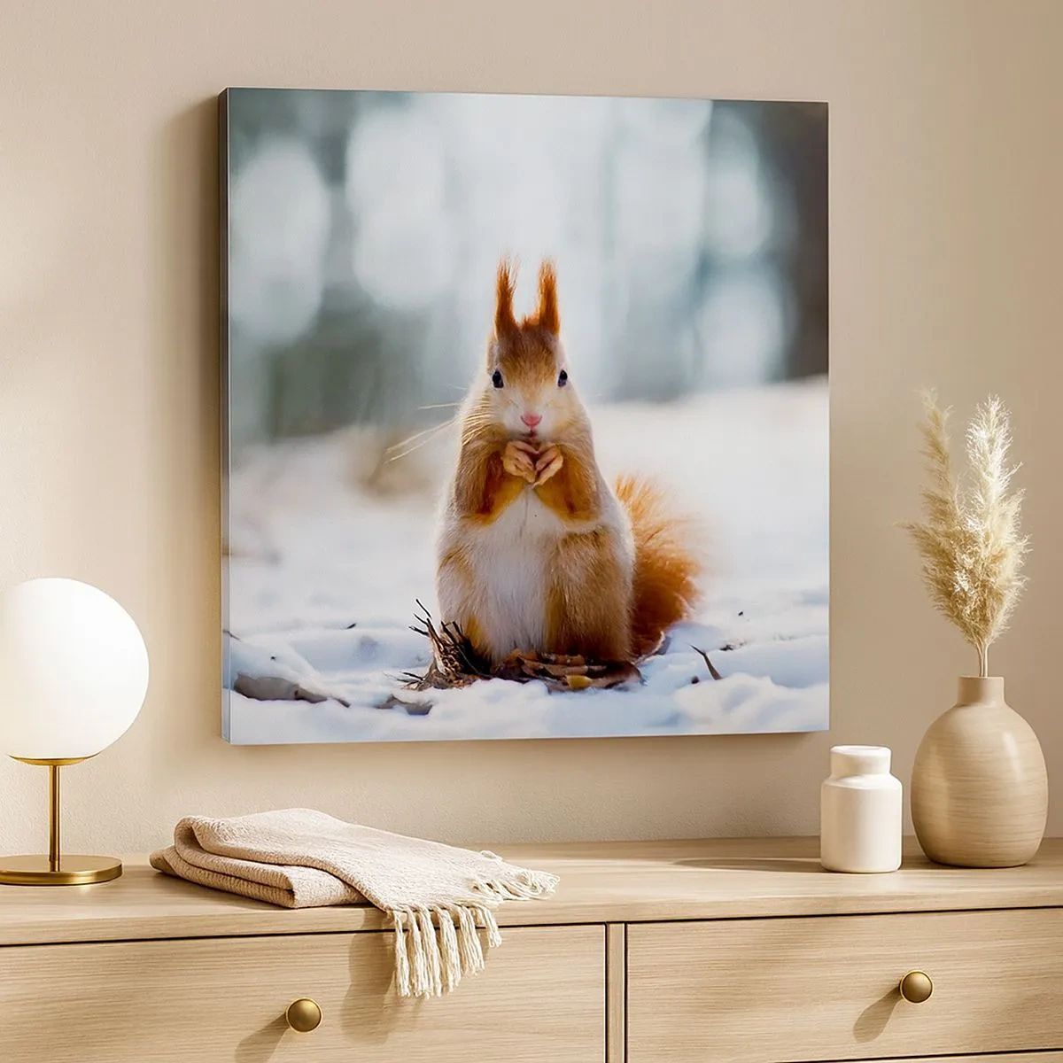 Bild auf Leinwand - Leinwandbild - Wo schaust du hin? - 30x30 cm