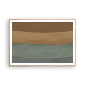 Poster in einem Rahmen aus heller Eiche - Horizontale Komposition - 100x70 cm