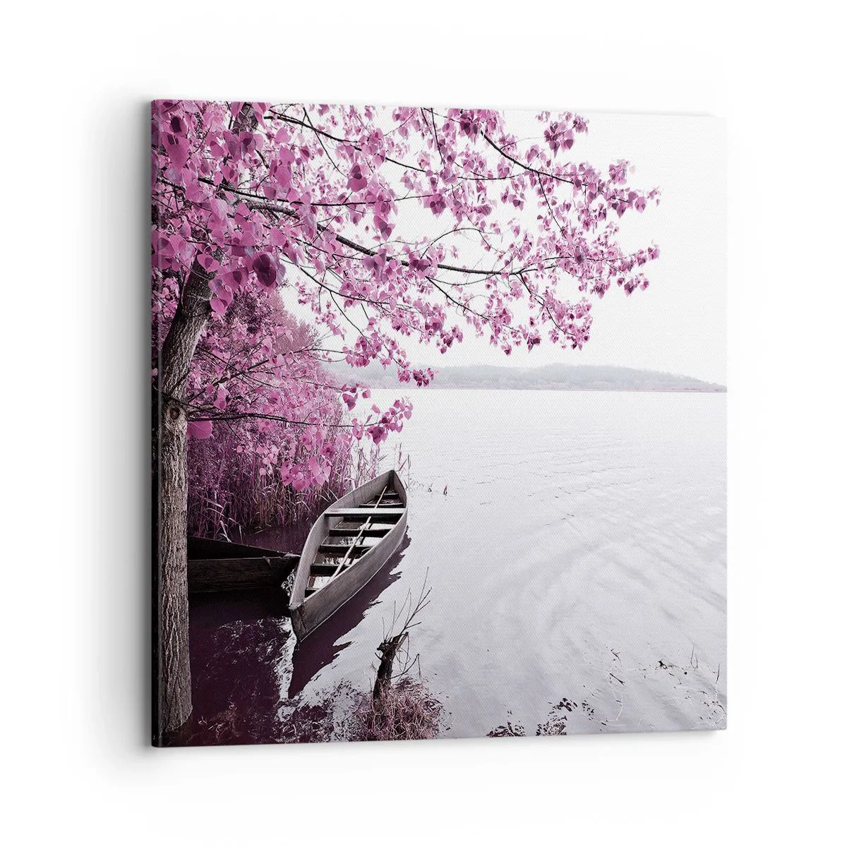 Bild auf Leinwand - Leinwandbild - In rosa Stille - 70x70 cm