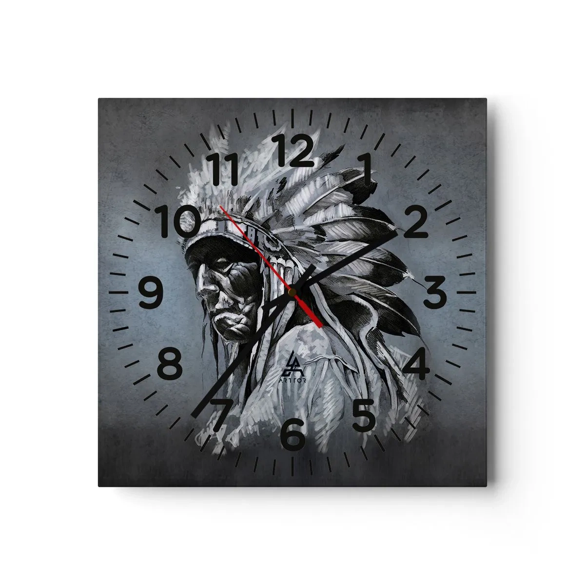Wanduhr - Glasuhr - Zurück zu den Wurzeln - 30x30 cm
