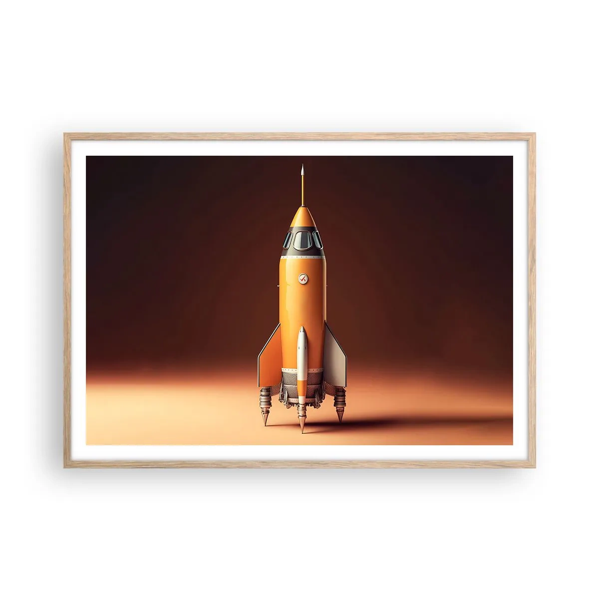 Poster in einem Rahmen aus heller Eiche - Es beginnt mit einem Traum - 100x70 cm