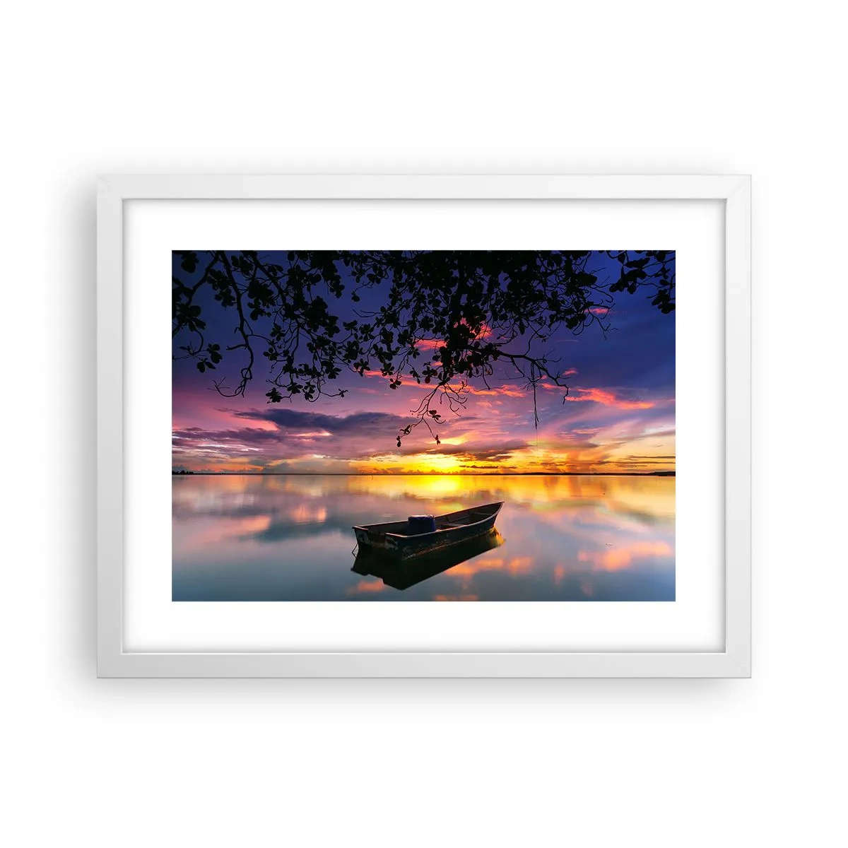 Poster in einem weißen Rahmen - Du scheinst mitten am Himmel zu hängen... - 40x30 cm