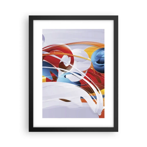 Poster in einem schwarzem Rahmen - Der Tanz der Elemente - 30x40 cm