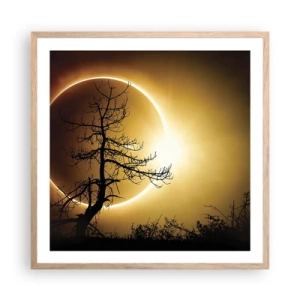 Poster in einem Rahmen aus heller Eiche - Totale Finsternis - 60x60 cm