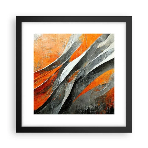 Poster in einem schwarzem Rahmen - Hitze und Kälte - 30x30 cm
