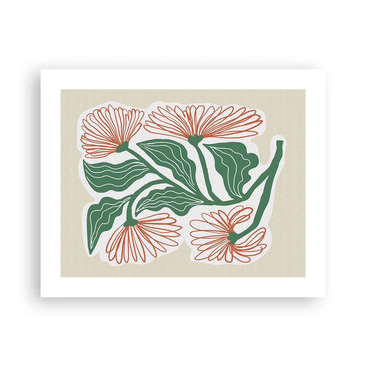 Poster - Im Folkstil und modern - 50x40 cm