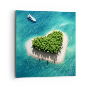 Bild auf Leinwand - Leinwandbild - ich liebe Sommer - 70x70 cm