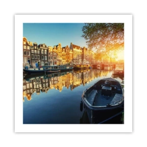Poster - Morgen in Amsterdam - 50x50 cm