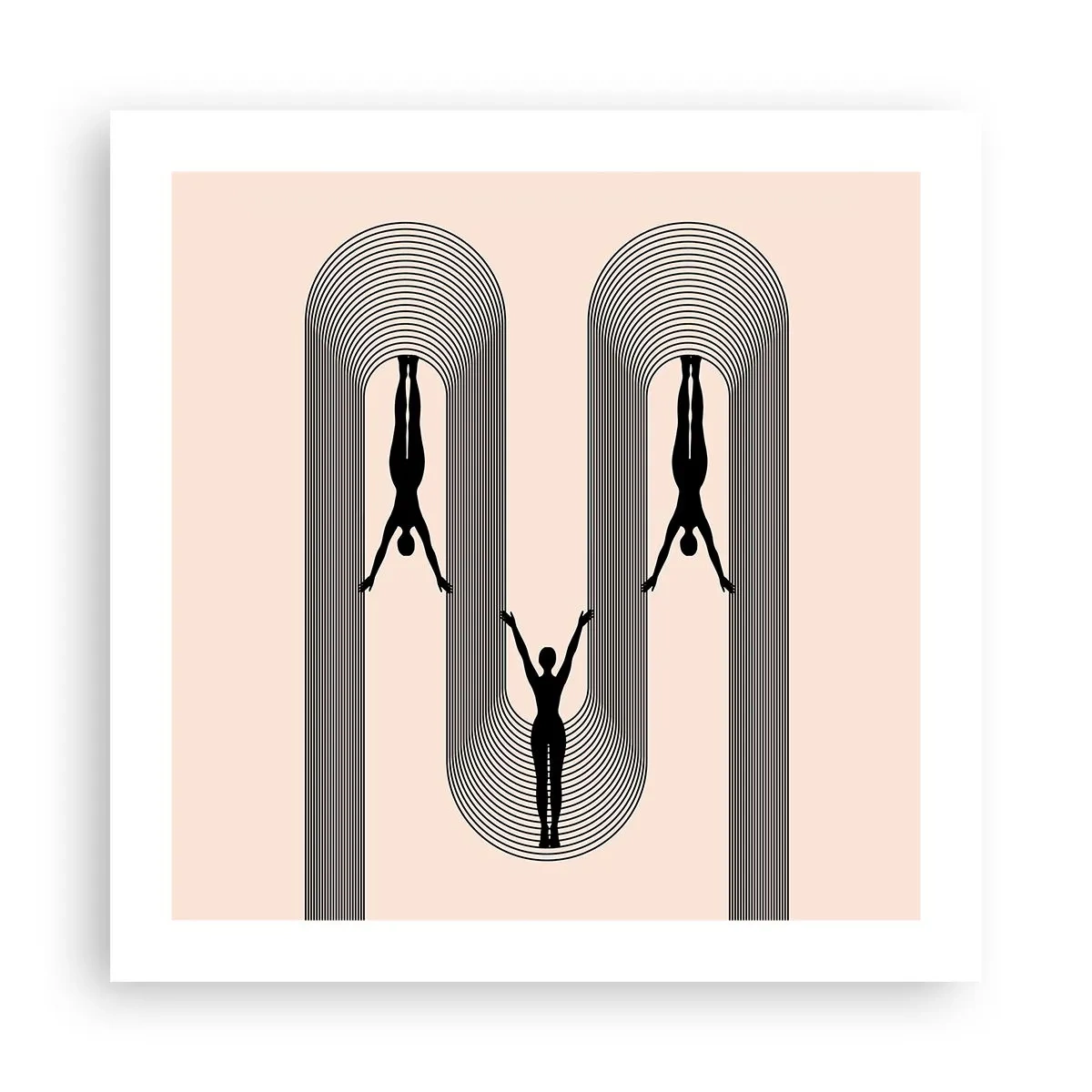 Poster - Verkehrt herum - 50x50 cm