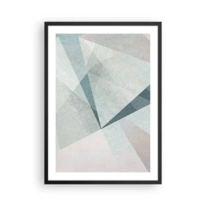 Poster in einem schwarzem Rahmen - Geometrische Formen in Pastelltönen - 50x70cm - Einfach aber dynamisch - Moderne Wanddekoration für Wohnzimmer und Schlafzimmer ARTTOR