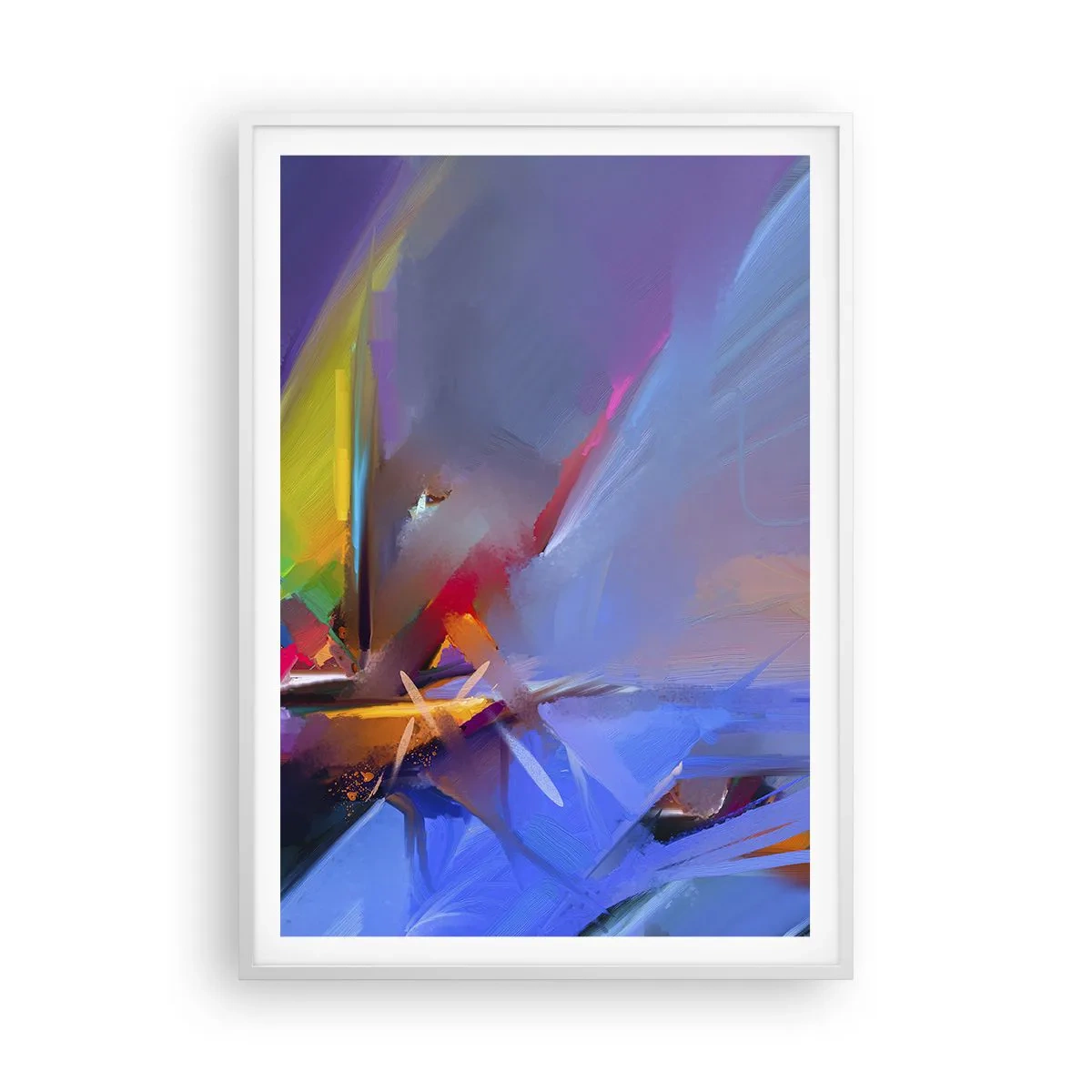 Poster in einem weißen Rahmen - Propeller wie ein Vogel - 70x100 cm