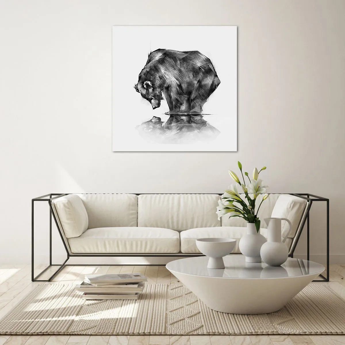 Glasbild - Bild auf glas - Schön, jemanden in der Nähe zu sehen - 70x70 cm