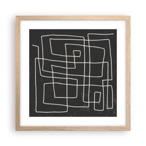 Poster in einem Rahmen aus heller Eiche - Nicht so einfach - 40x40 cm