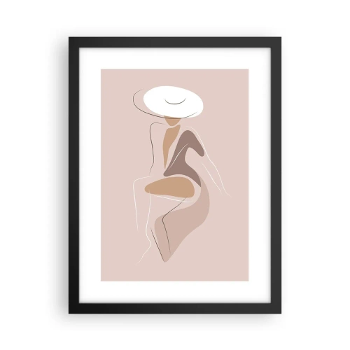 Poster in einem schwarzem Rahmen - Eine Dame sein - 30x40 cm
