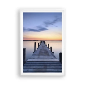 Poster in einem weißen Rahmen - Die Ruhe einer heiteren Dämmerung - 61x91 cm