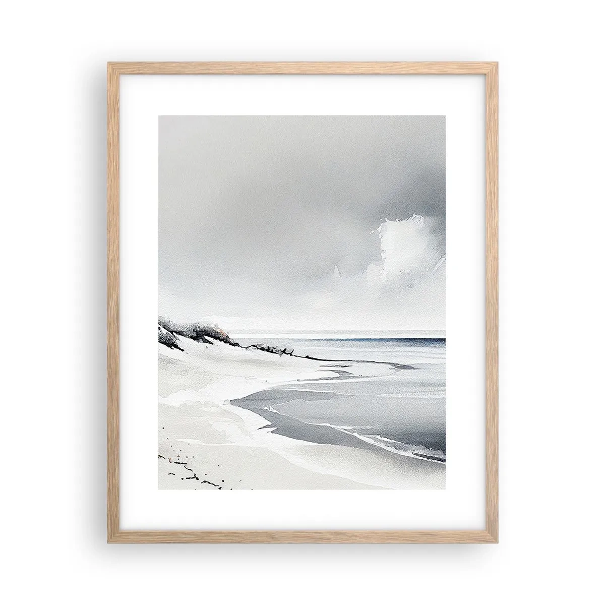 Poster in einem Rahmen aus heller Eiche - Für immer zusammen - 40x50 cm