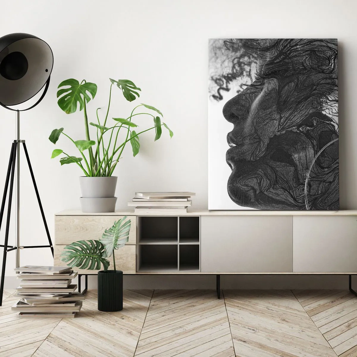 Bild auf Leinwand - Leinwandbild - Verstrickt in Träume - 45x80 cm
