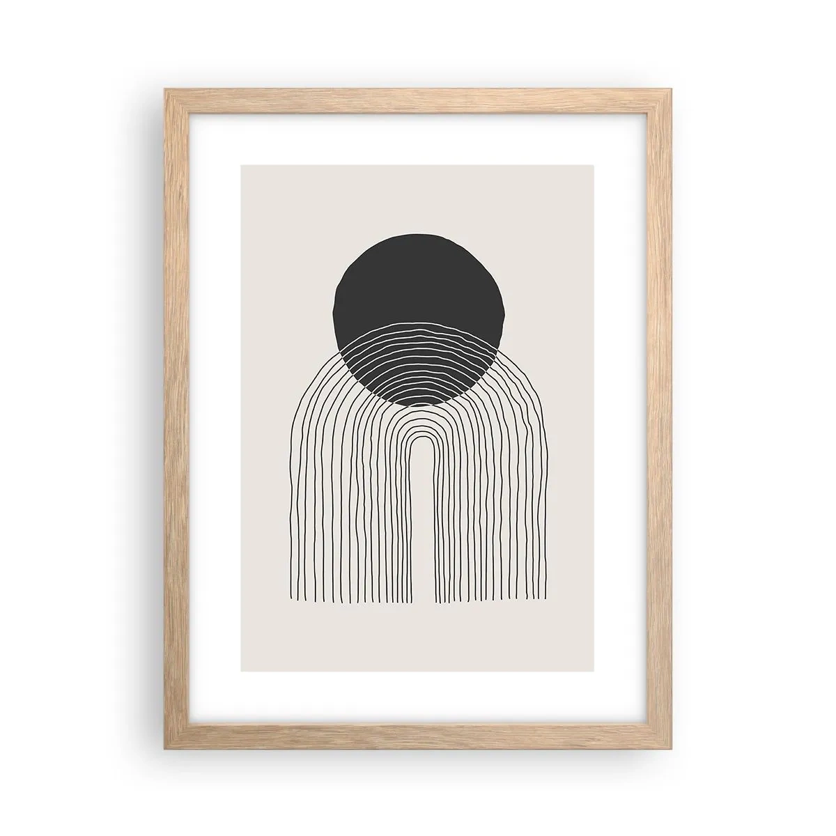 Poster in einem Rahmen aus heller Eiche - Zittern und Vertrauen - 30x40 cm