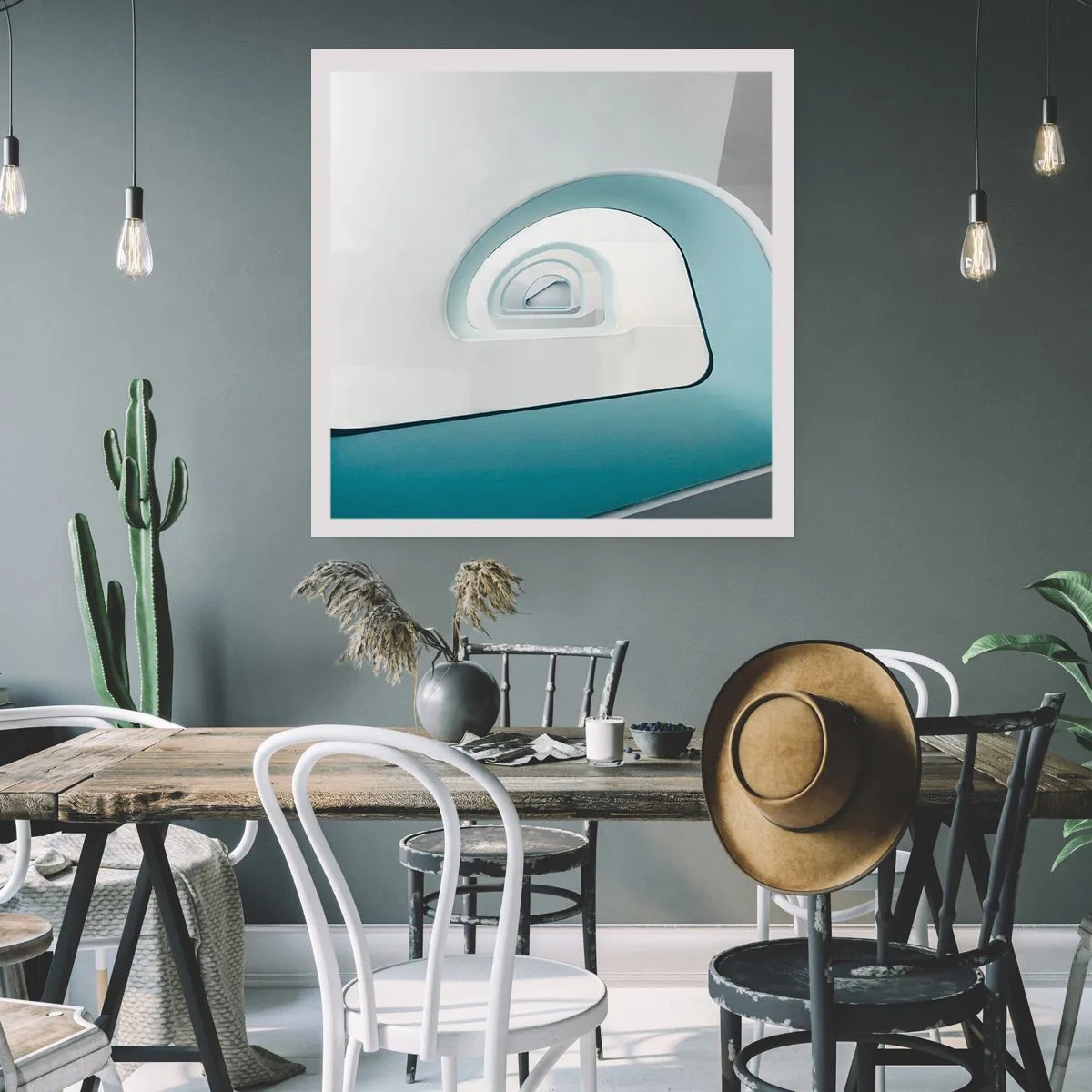 Poster - Bis zum Ende des Blaus - 50x50 cm