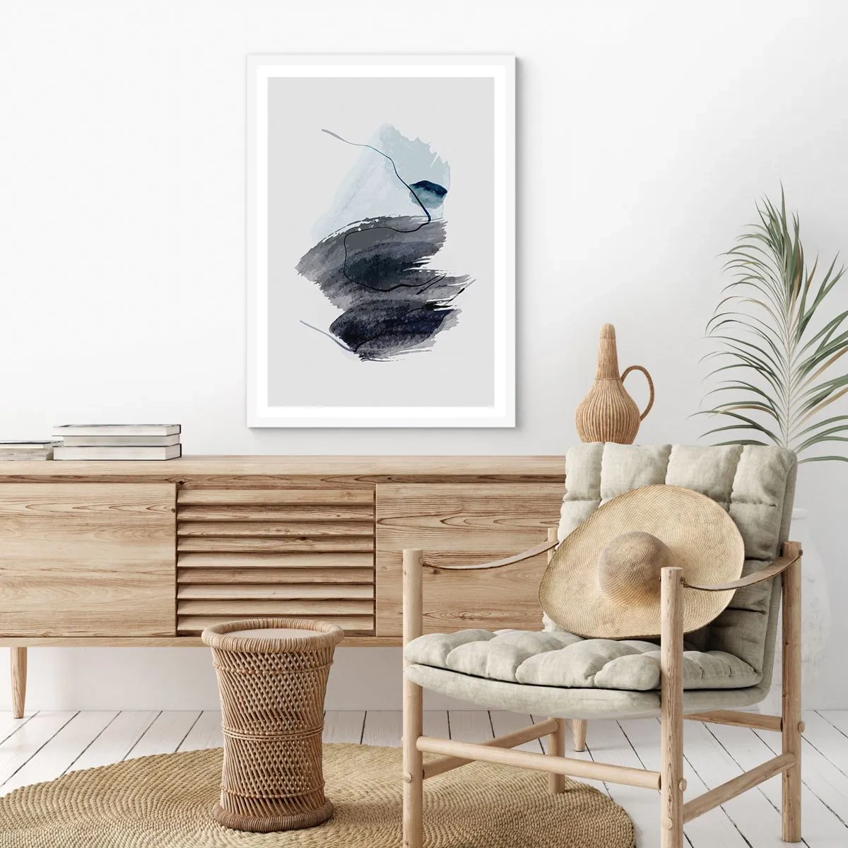 Poster in einem weißen Rahmen - Intensität und Bewegung - 50x70 cm