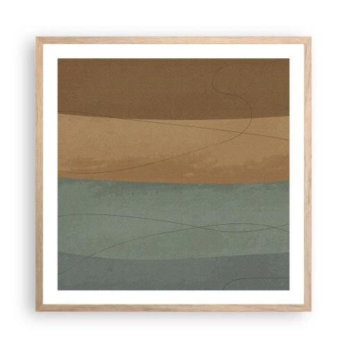 Poster in einem Rahmen aus heller Eiche - Horizontale Komposition - 60x60 cm