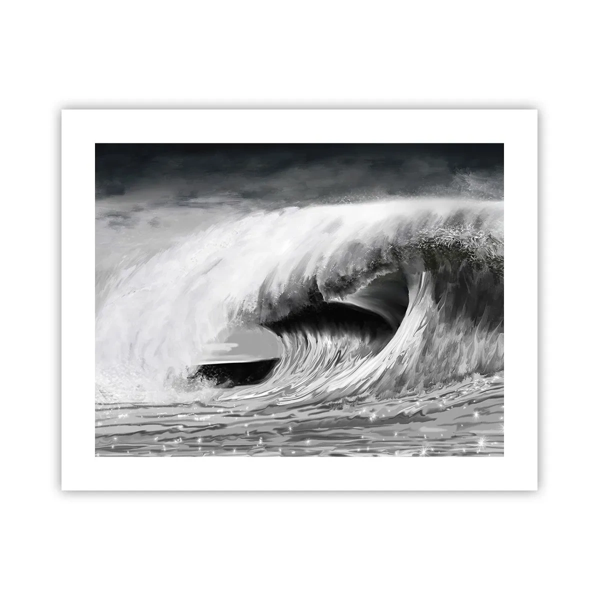 Poster - Wut des Ozeans - 50x40 cm