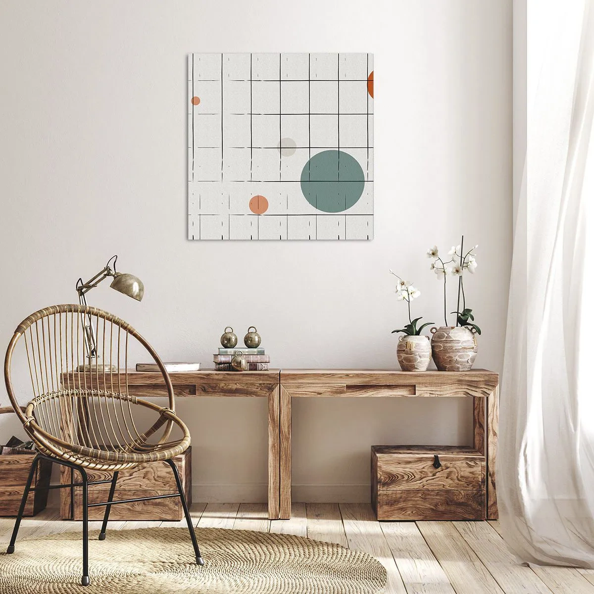 Bild auf Leinwand - Leinwandbild - Gefangen. Wir oder sie? - 40x40 cm