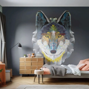 Selbstklebende Fototapete Deluxe Sticker - Vom Teufel sprechen - Abstraktion, Wolf, Tiere - 100x70 cm