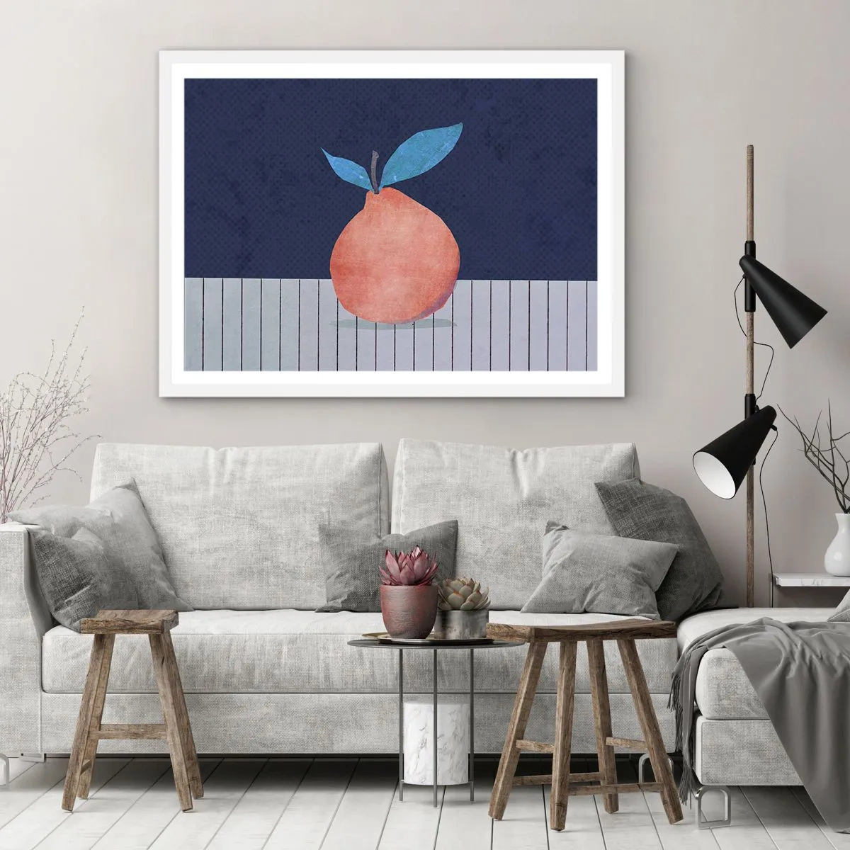 Poster in einem weißen Rahmen - Konvexität und Ebene - 100x70 cm