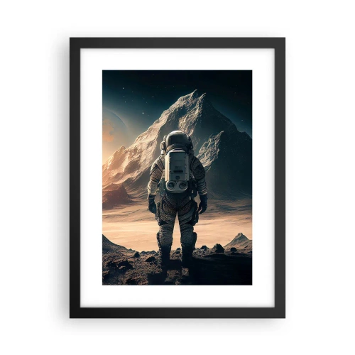 Poster in einem schwarzem Rahmen - Neue Herausforderung - 30x40 cm