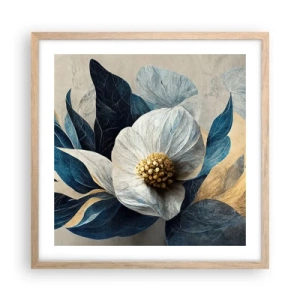 Poster in einem Rahmen aus heller Eiche - Er hat ein Herz aus Gold - 50x50 cm