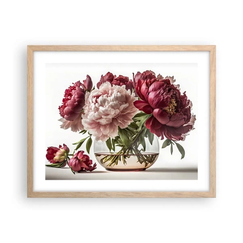 Poster in einem Rahmen aus heller Eiche - In voller Schönheit - 50x40 cm