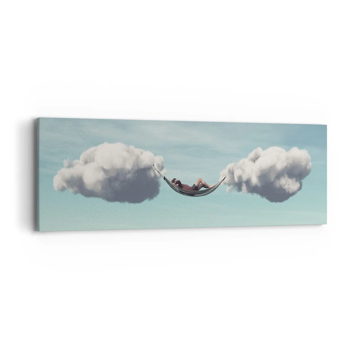 Bild auf Leinwand - Leinwandbild - Die Behaglichkeit des Augenblicks - 90x30 cm