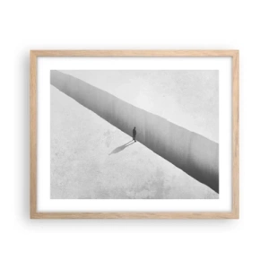 Poster in einem Rahmen aus heller Eiche - Klares Ziel - 50x40 cm