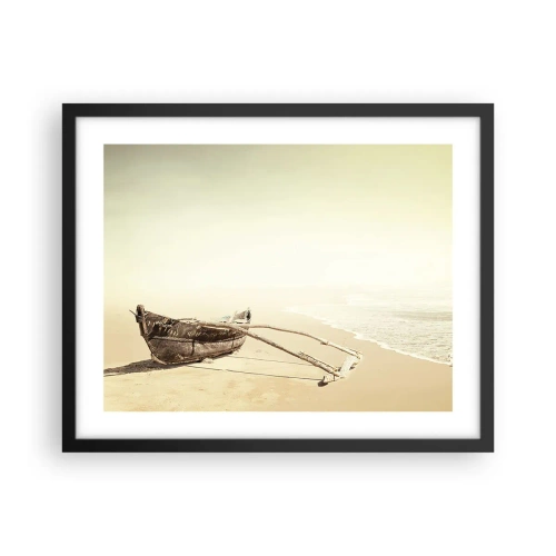 Poster in einem schwarzem Rahmen - Erinnerung an die Südsee - 50x40 cm
