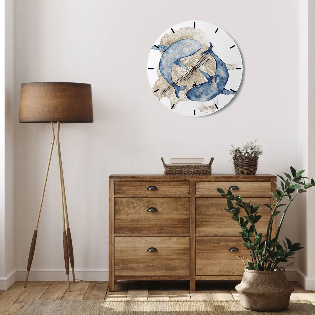 Wanduhr - Glasuhr - Freundschaft oder Liebe? - 30x30 cm