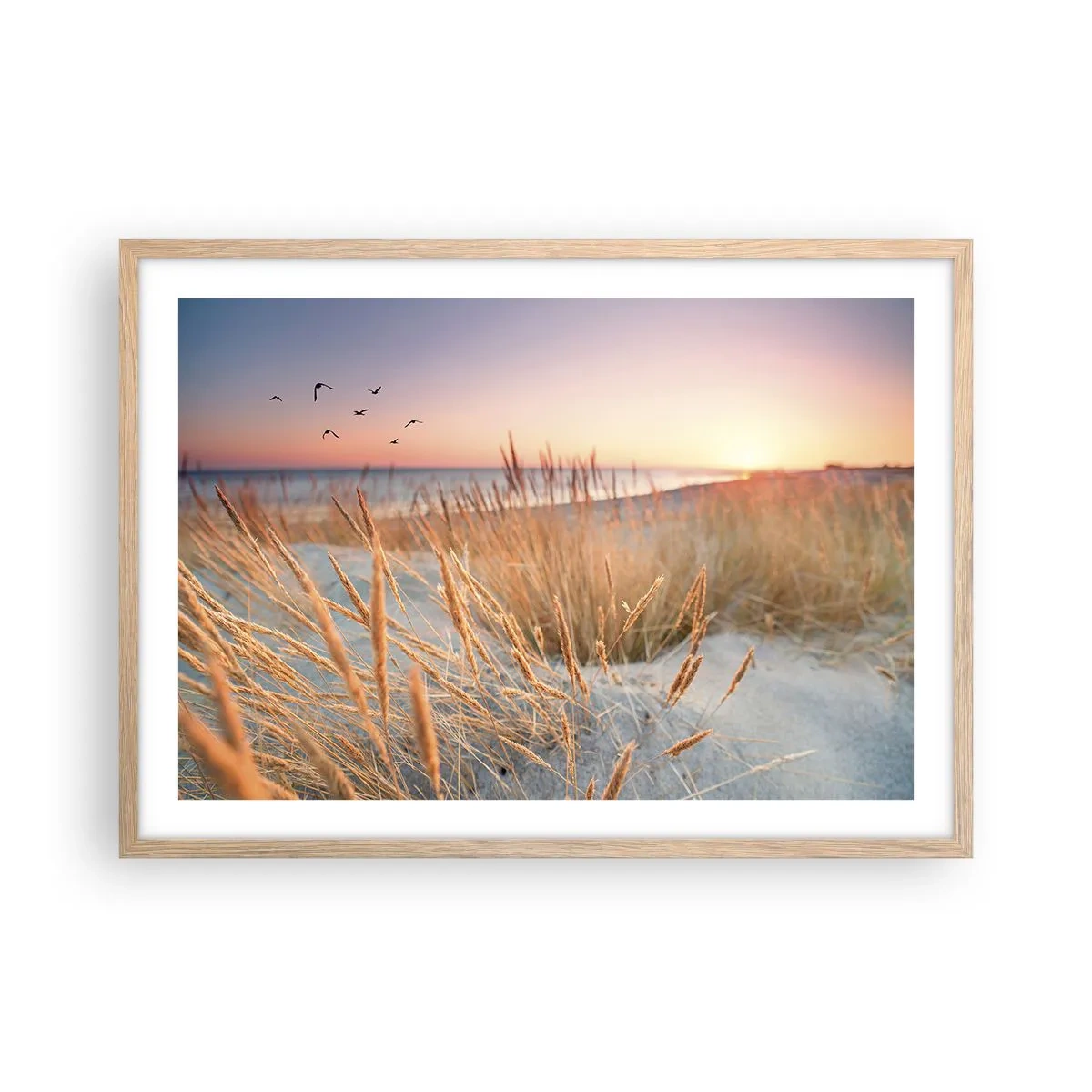 Poster in einem Rahmen aus heller Eiche - Das baltische Wiegenlied - 70x50 cm