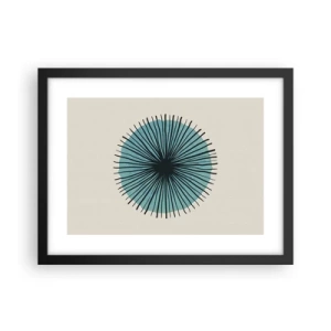 Poster in einem schwarzem Rahmen - Strahlend im Blau - 40x30 cm