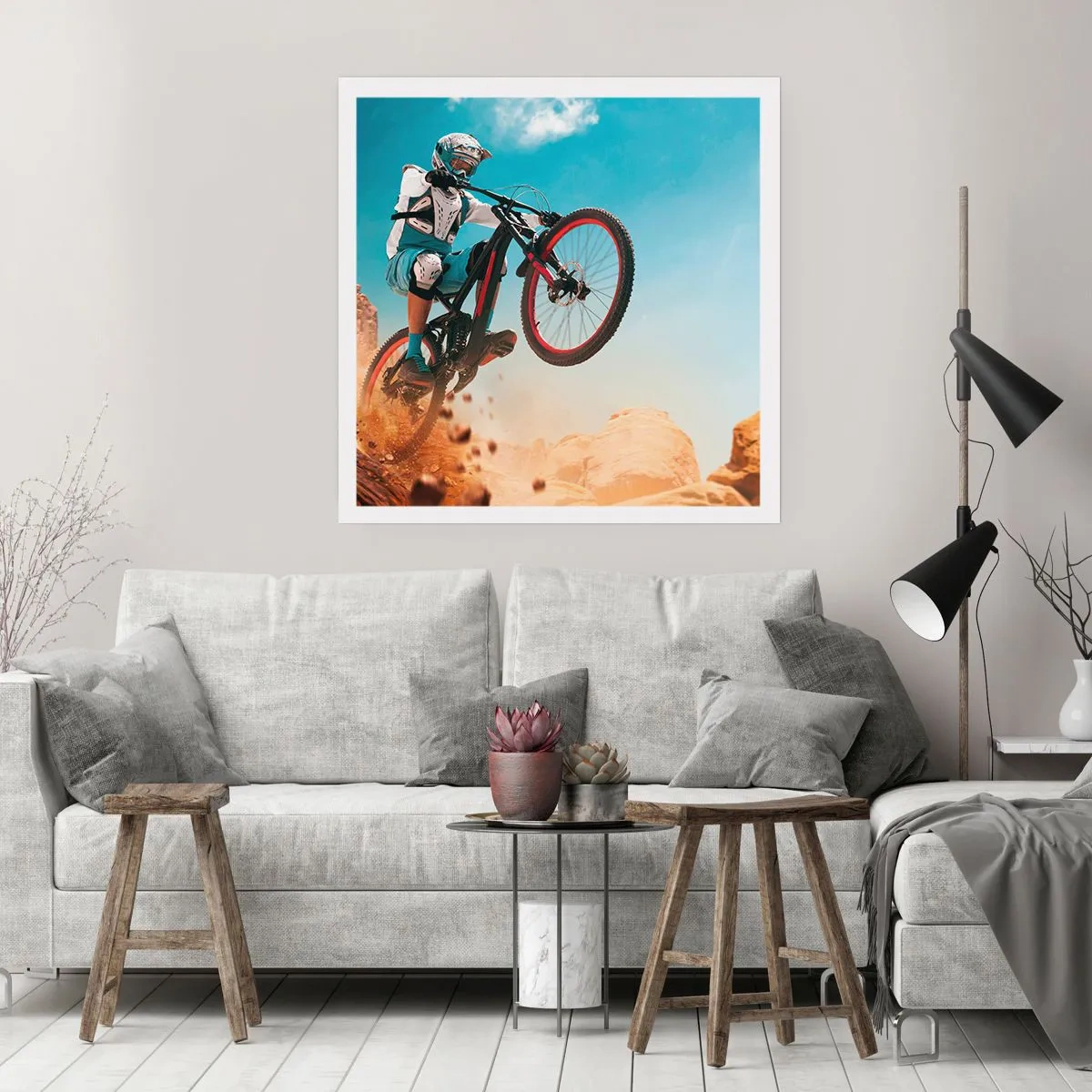 Poster - Fahrrad-Wahnsinn-Dämon - 40x40 cm