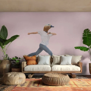 Fototapete Standard Eco - Eine Prise Absurdität - Abstraktion, Mann, Minimalismus - 150x105 cm