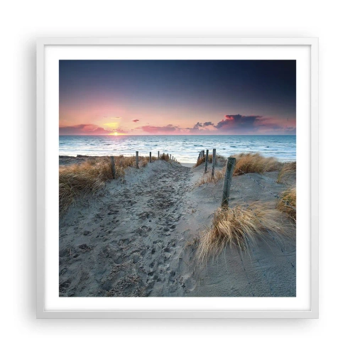 Poster in einem weißen Rahmen - Du hast einen Regenbogen aus strahlendem Licht verschüttet ... - 60x60 cm