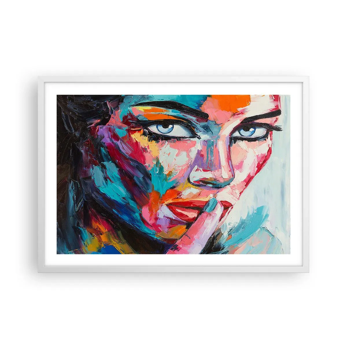 Poster in einem weißen Rahmen - Unser erstes Geheimnis - 70x50 cm