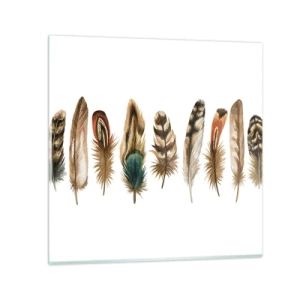 Glasbild - Bild auf glas - Eine federleichte Variante - 30x30 cm