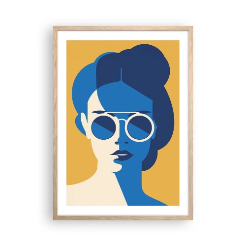 Poster in einem Rahmen aus heller Eiche - Urlaubslook - 50x70 cm