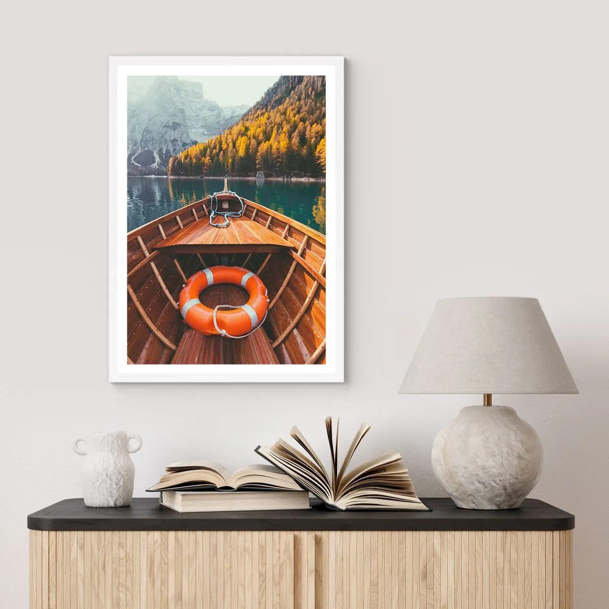 Poster in einem weißen Rahmen - Bergreise - 30x40 cm