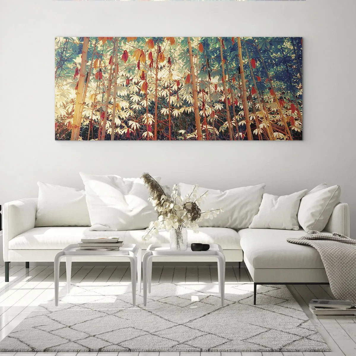 Glasbild - Bild auf glas - Das geheime Leben der Blätter - 100x40 cm