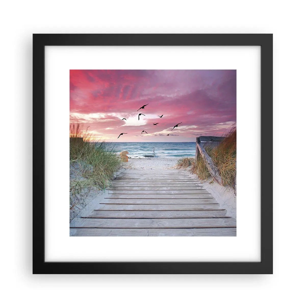 Poster in einem schwarzem Rahmen - Baltischer Eindruck - 30x30 cm