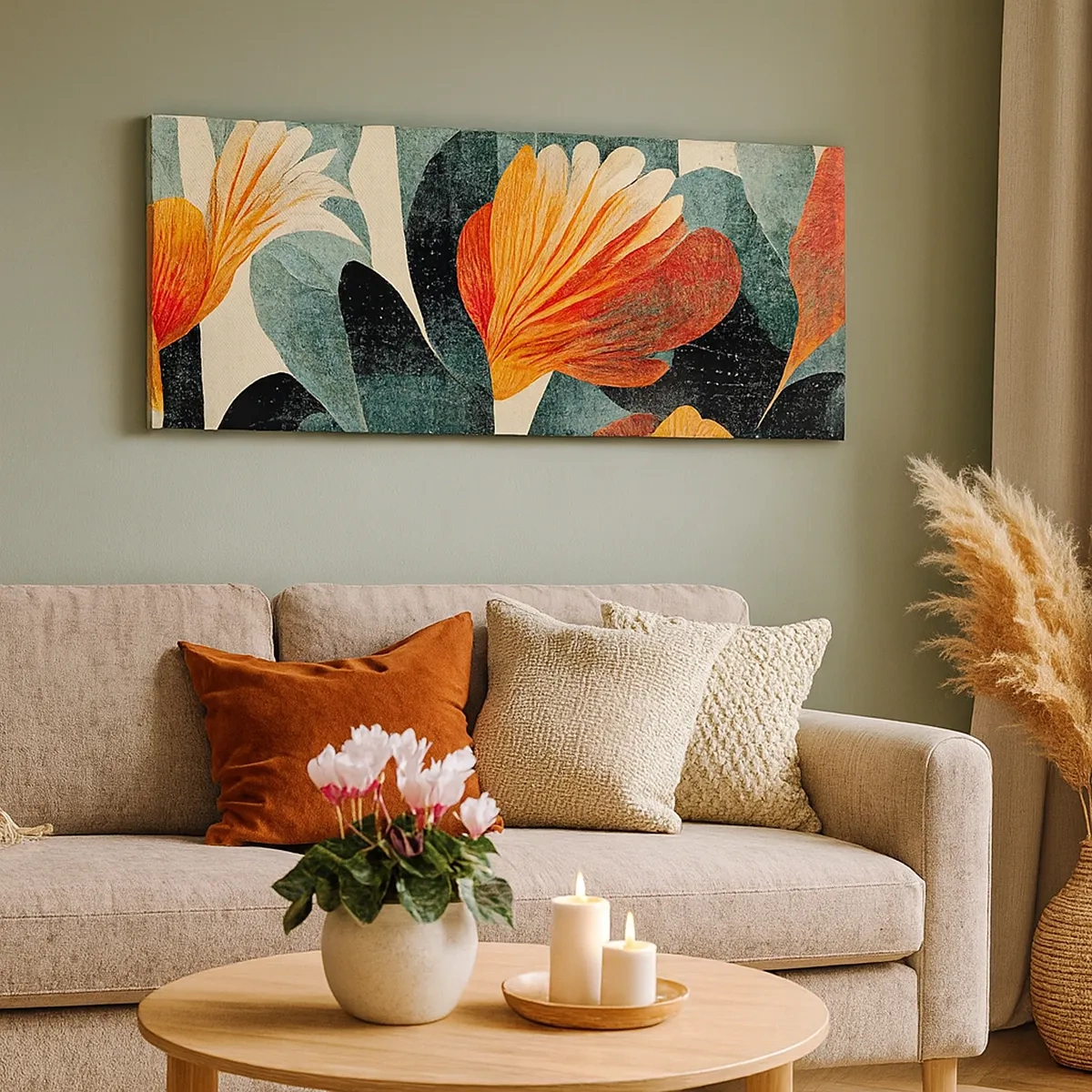 Bild auf Leinwand - Leinwandbild - Hitze der Tropen und Kühle des Grüns - 30x30 cm